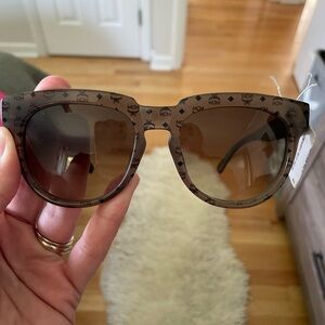 MCM Brown Tortoiseshell Sunglasses with Dark Lenses